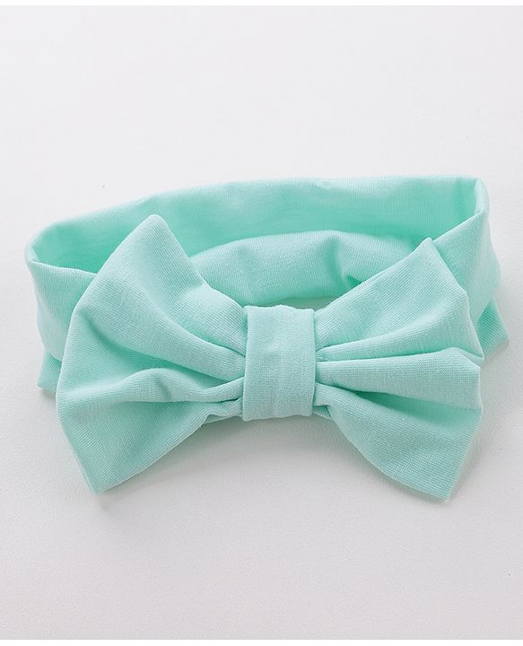 Babyhug Free Size Headbands With Bow Applique Pack of 2 - Blue & Orange