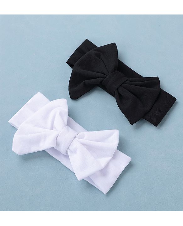 Babyhug Free Size Headbands With Bow Applique Pack of 2 - Multicolour