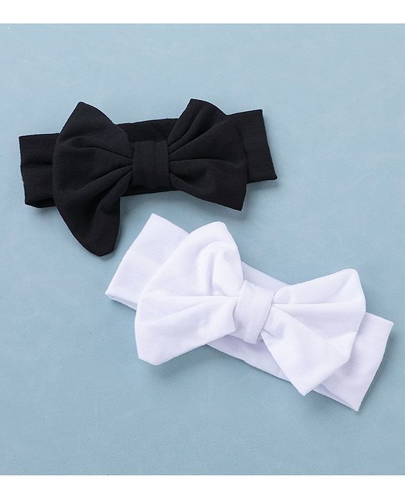 Babyhug Free Size Headbands With Bow Applique Pack of 2 - Multicolour