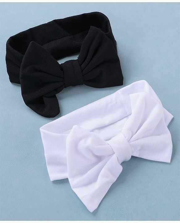 Babyhug Free Size Headbands With Bow Applique Pack of 2 - Multicolour