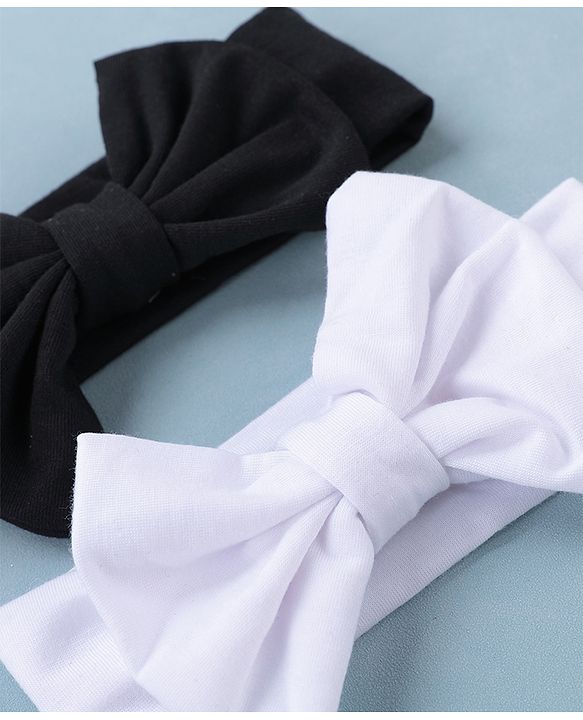 Babyhug Free Size Headbands With Bow Applique Pack of 2 - Multicolour