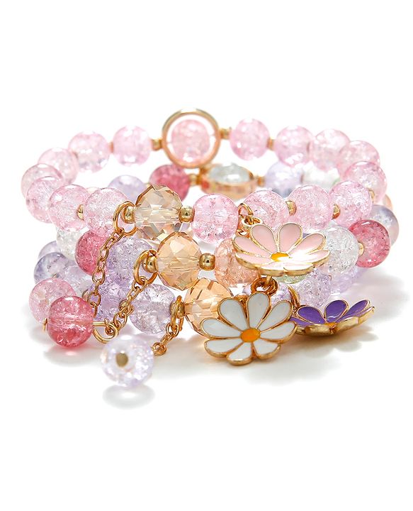 Babyhug Free Size Bracelets With Charms Pack of 3 - Multicolor