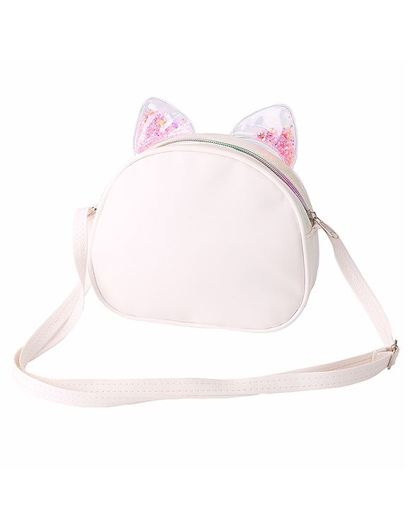 Babyhug Sling Bag with Bow Applique - White