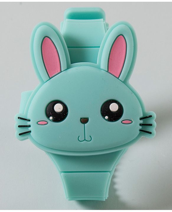 Babyhug Free Size Bunny Shape Digital Watch - Green