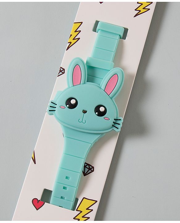 Babyhug Free Size Bunny Shape Digital Watch - Green