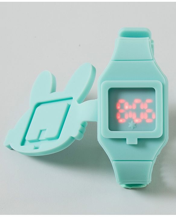 Babyhug Free Size Bunny Shape Digital Watch - Green