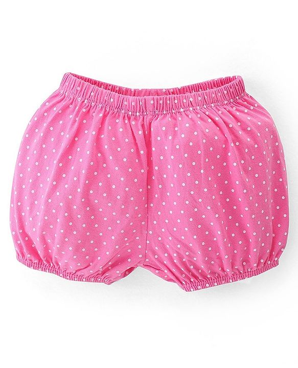Babyhug 100% Cotton Bloomer Polka Dot Print Pack of 3 -Pink