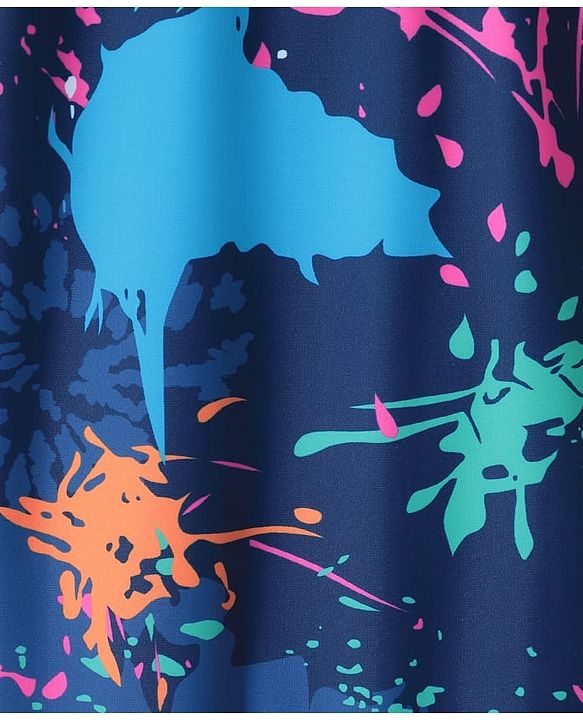 Pine Kids Sleeveless Printed  Legged Swimsuit - Blue