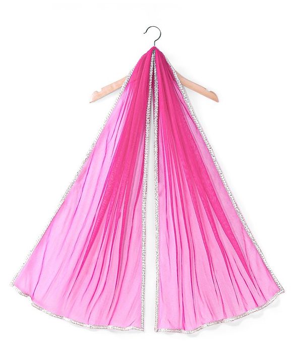 Babyhug Net Sleeveless Embroidered Ethnic Dress with Sequins - Fuschia