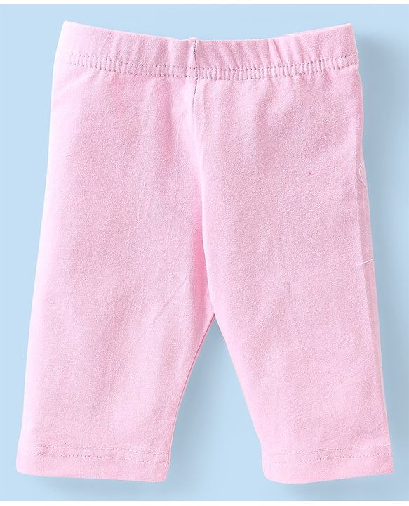 Babyhug Cotton  Lycra Three Fourth Leggings with Butterfly & Polka Dot Print Pack of 3 - Multicolor