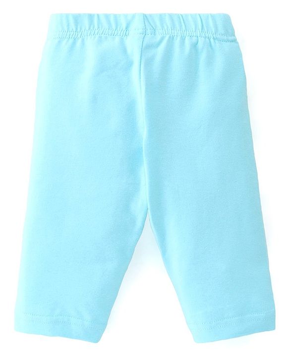 Babyhug Cotton Lycra Knit Three Fourth Legging Polka Dot Print Pack of 3 - Pink & Blue