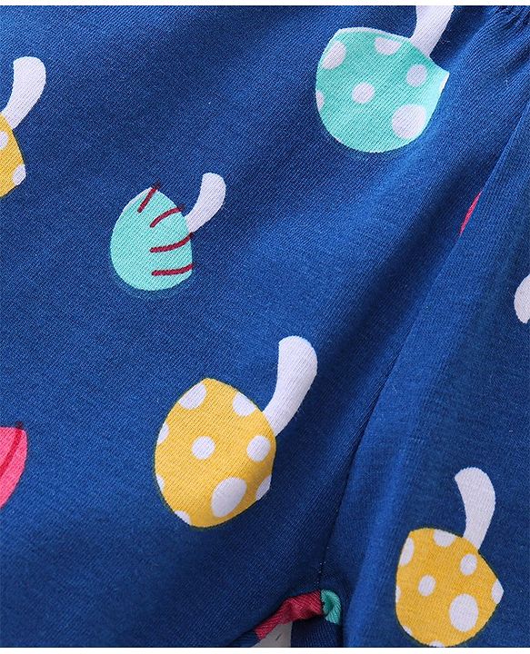 Babyhug Cotton  Lycra Knit Three Fourth Leggings with Polka Dot & Heart Print Pack of 3 - Multicolour