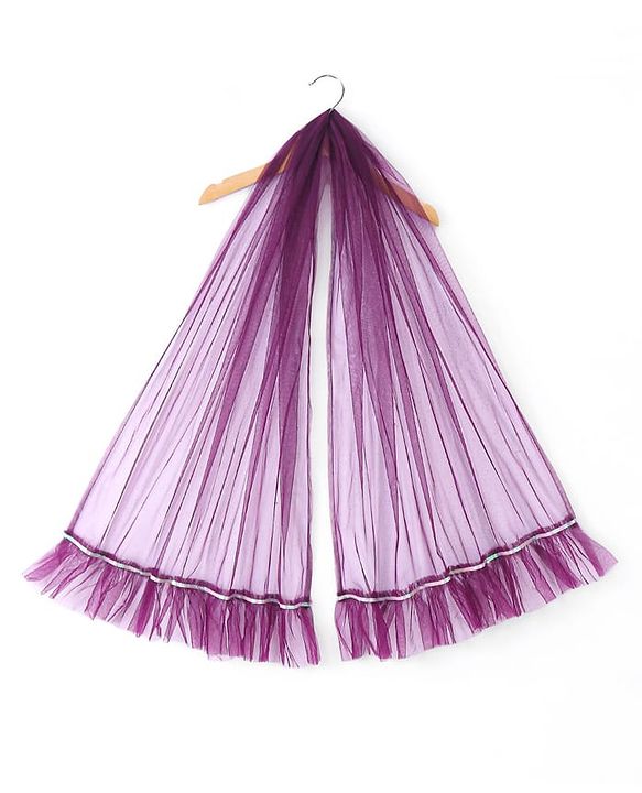 Babyhug Sleeveless Net Flowered Choli & Lehenga with Dupatta - Purple