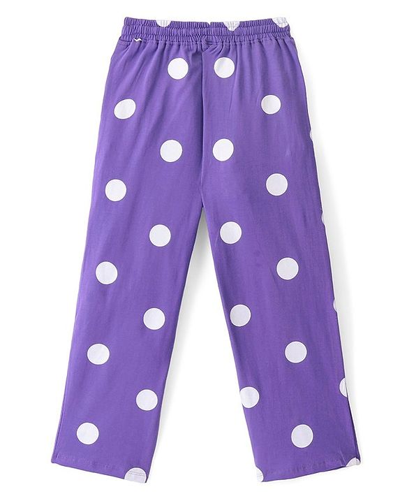 Pine Kids Half Sleeves Night Suit Polka Dot Print - Passion Flower