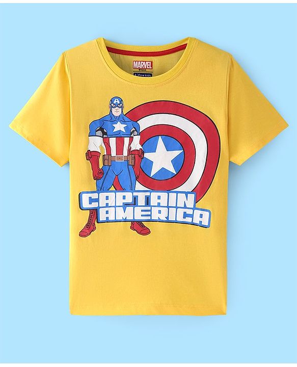 Pine Kids Marvel Half Sleeve T-Shirt with Avengers Graphics Pack Of 3 - Red White & Yellow