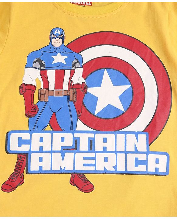 Pine Kids Marvel Half Sleeve T-Shirt with Avengers Graphics Pack Of 3 - Red White & Yellow