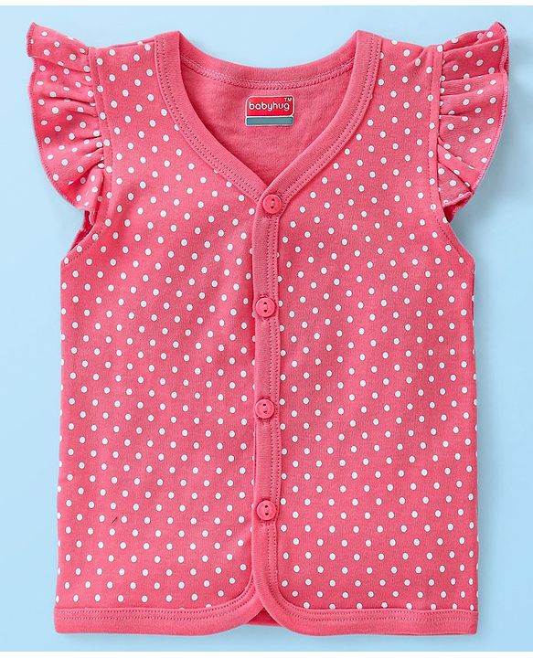 Babyhug 100% Cotton Front Open Vest - Pack of 3