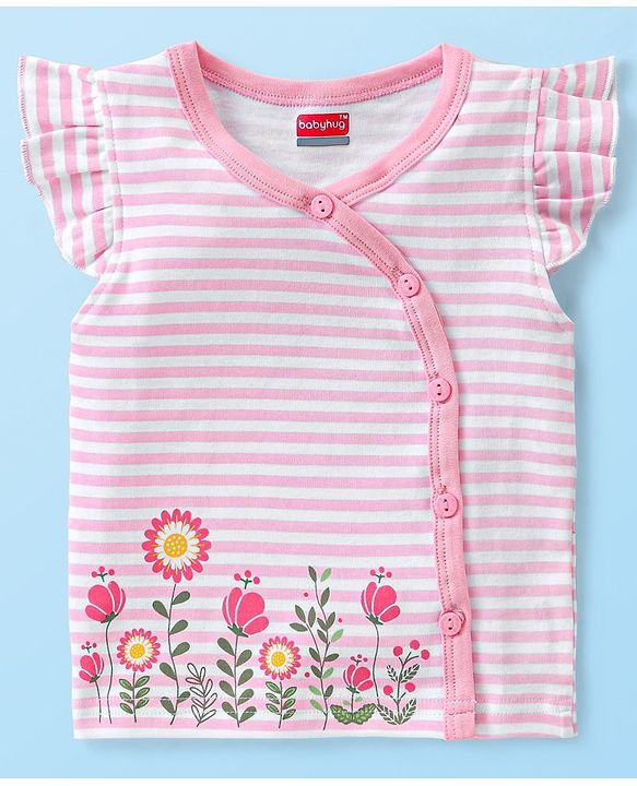 Babyhug 100% Cotton Front Open Vest - Pack of 3