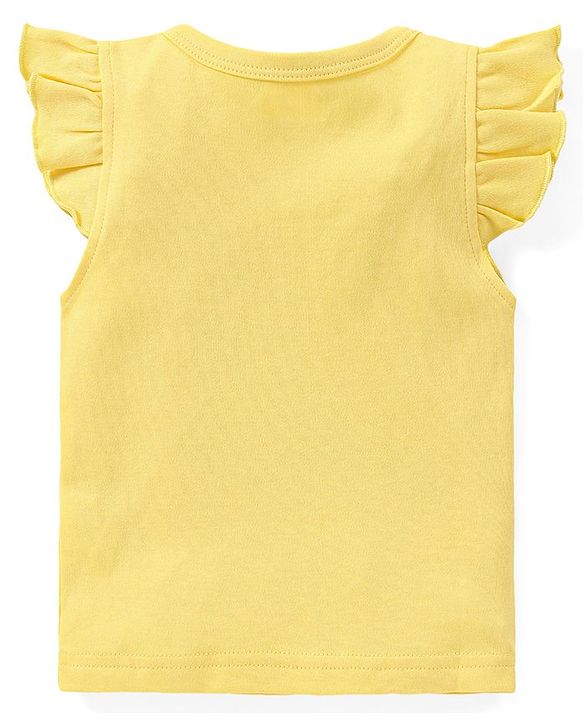 Babyhug 100% Cotton Knit Front Open Frill Sleeves Heart Printed Vest Pack of 3 - Multicolour