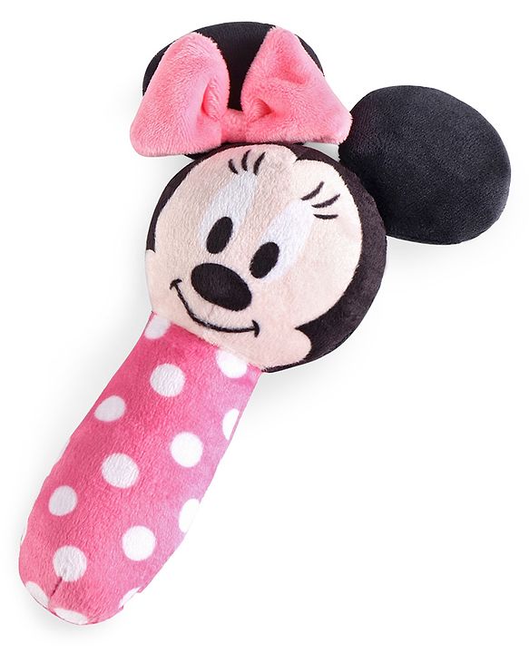 Babyhug Disney Soft Minnie Mouse Squeaker Baby Rattle - Pink