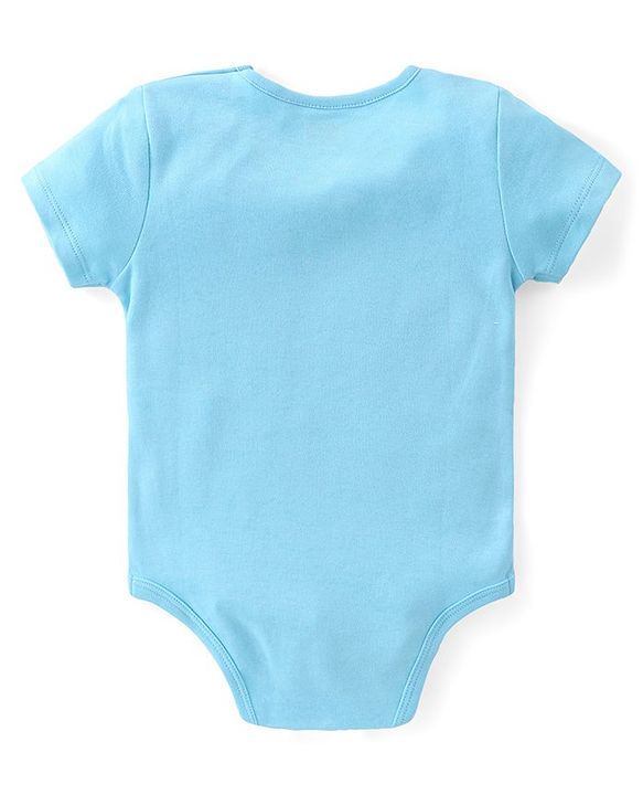 Babyhug 100% Cotton Knit Half Sleeves Onesies with Striped & Dino Print Pack of 3 - Multicolour