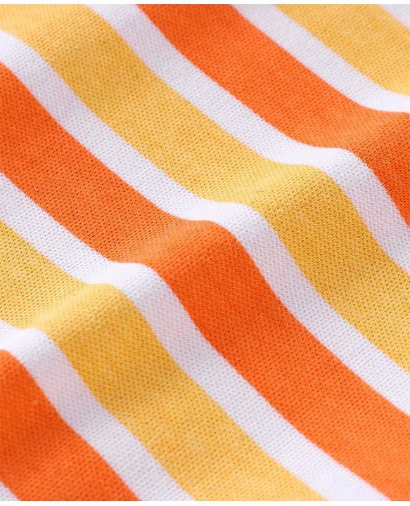 Babyhug 100% Cotton Knit Half Sleeves Onesies with Striped & Dino Print Pack of 3 - Multicolour