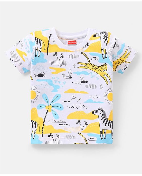 Babyhug Cotton Knit Full Sleeves Night Suit With Animal Print Pack Of 2 - Multicolor