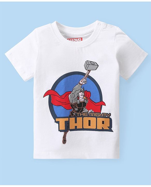 Babyhug Marvel Cotton Knit Half Sleeves T-Shirt With Avengers  Graphics Pack of 3 Full - Multicolor