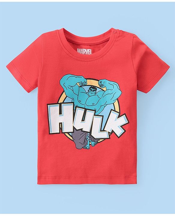 Babyhug Marvel Cotton Knit Half Sleeves T-Shirt With Avengers  Graphics Pack of 3 Full - Multicolor