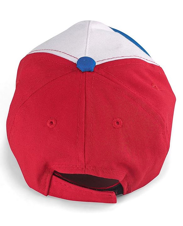 Babyhug Marvel Cotton Summer Cap With Captain Amercia Graphics - Multicolour