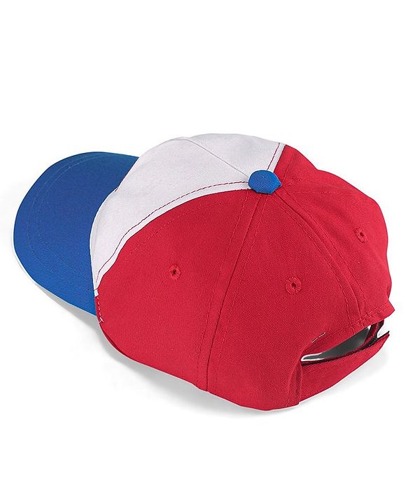 Babyhug Marvel Cotton Summer Cap With Captain Amercia Graphics - Multicolour