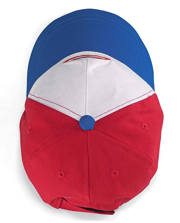Babyhug Marvel Cotton Summer Cap With Captain Amercia Graphics - Multicolour