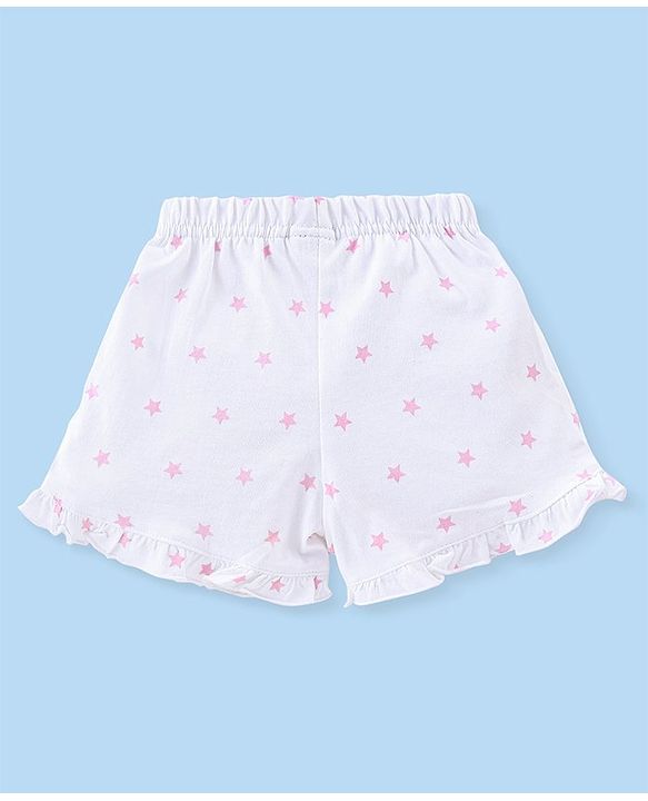 Babyhug Cotton Single Jersey Knit Sleeveless Night Suit Unicorn Print - Pink
