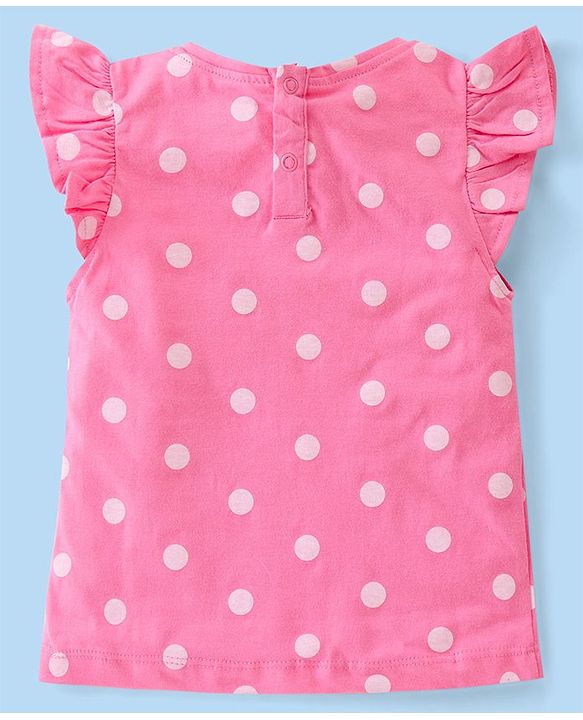 Babyhug Cotton Knit Frill Sleeves T-Shirts with Fruity Print Pack of 3 - Multicolour