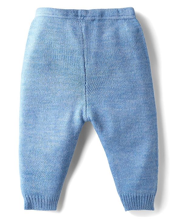 Babyhug Knit Full Sleeves Front Open Sweater Set With Collar Neck & Stripes - Multi Colour