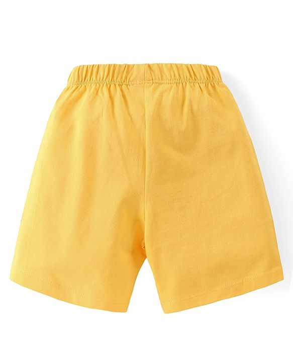 Babyhug Cotton Shorts Striped & Text Print Pack of 3 - Multicolour