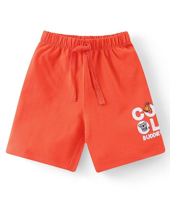 Babyhug Cotton Shorts Striped & Text Print Pack of 3 - Multicolour