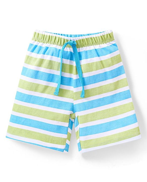 Babyhug Cotton Knit Boats Printed Shorts Pack of 3 - Multicolour