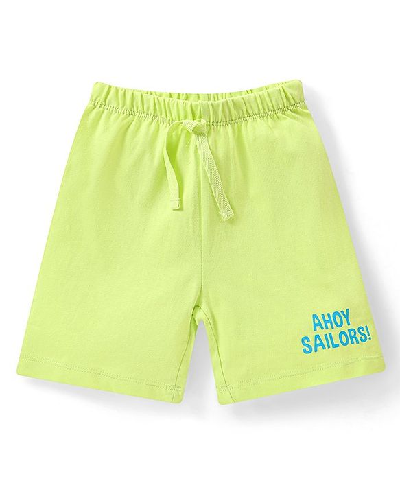 Babyhug Cotton Knit Boats Printed Shorts Pack of 3 - Multicolour