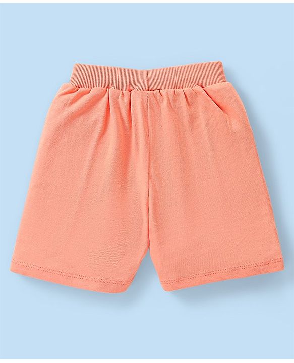 Babyhug Cotton Knit Shorts Submarine Printed and Striped Pack of 3 - Multicolour