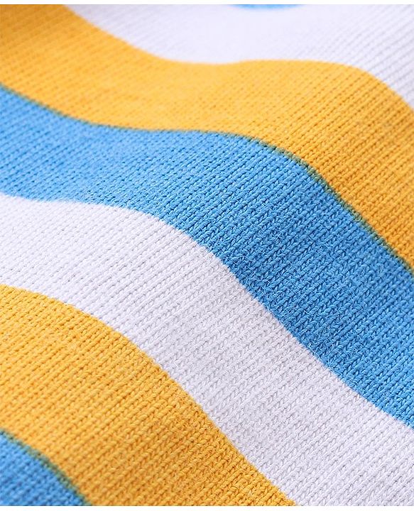 Babyhug Cotton Knit Shorts Submarine Printed and Striped Pack of 3 - Multicolour