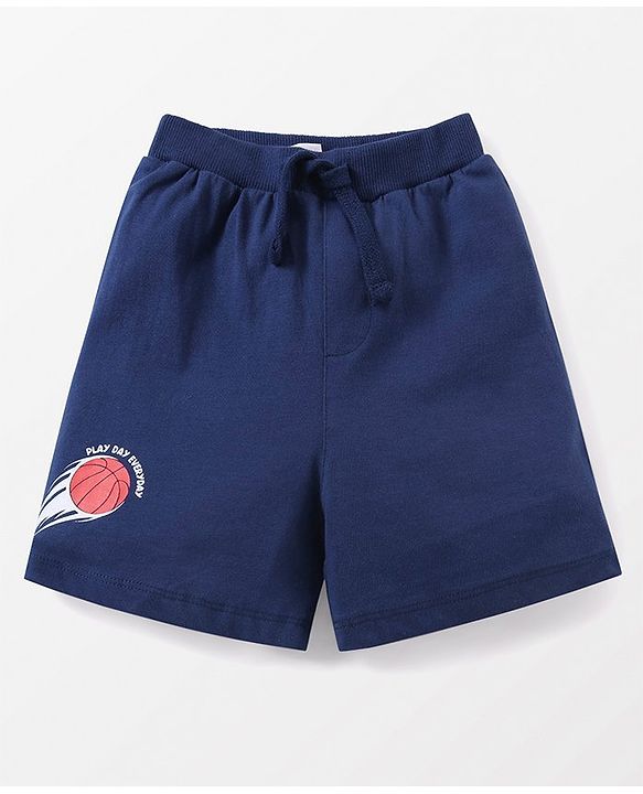 Babyhug Cotton Knit Shorts with Stripes Pattern & Football Print Pack of 3 - Multicolor