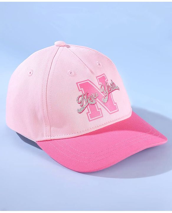 Pine Kids Summer Cap New York Print - Pink