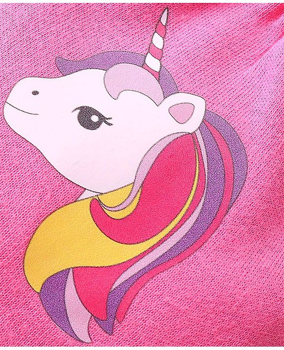 Babyhug 100% Cotton Knit Stars & Unicorn Printed Mittens Pack of 3 - Purple Pink & Yellow