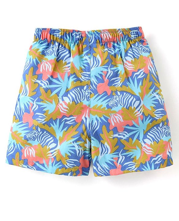 Babyhug Cotton Boxers Trees & Aeroplane Print Pack of 3 - Multicolour