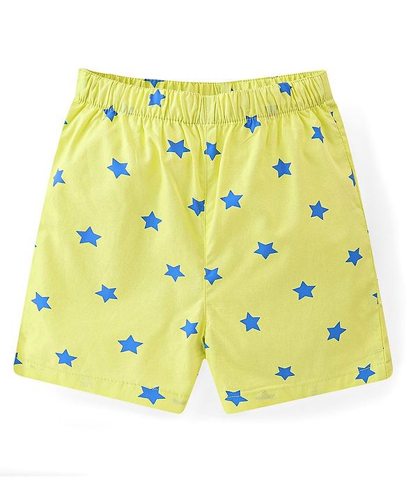 Babyhug Poplin Woven Boxers with Star &  Animal Print Pack of 3 - Multicolour