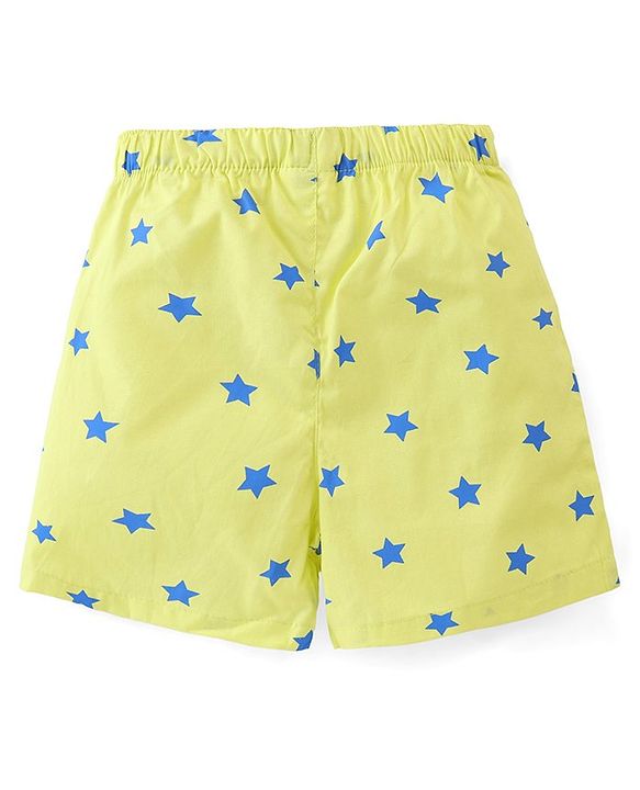 Babyhug Poplin Woven Boxers with Star &  Animal Print Pack of 3 - Multicolour