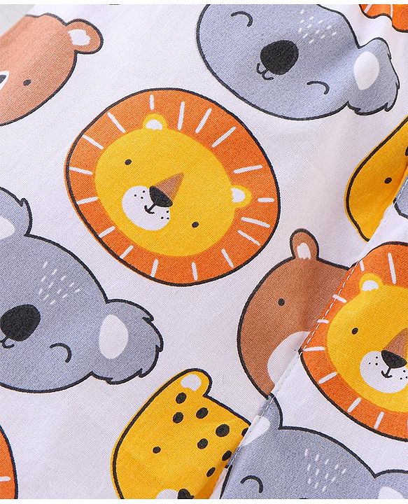 Babyhug Poplin Woven Boxers with Star &  Animal Print Pack of 3 - Multicolour