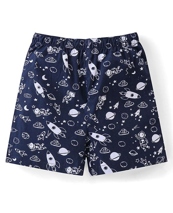 Babyhug Cotton Woven Paper Planes & Dino Printed Boxers Pack of 3 - Multicolour