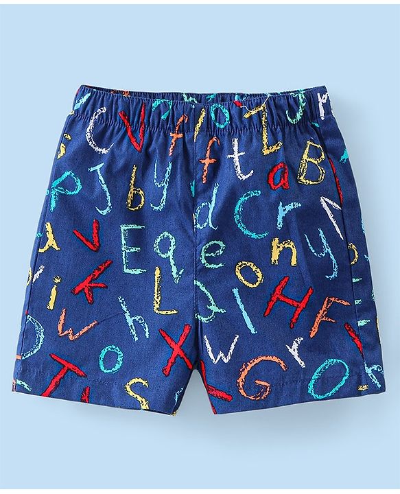 Babyhug Cotton Poplin Boxers Text Vehicle & Animal Print Pack of 3 - Multicolour